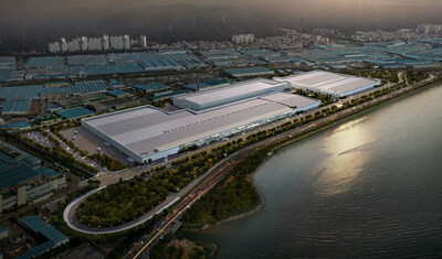 Virtual Image - Bird's Eye View of the New EV-dedicated Plant in Ulsan (PRNewsfoto/Hyundai Motor Company)
