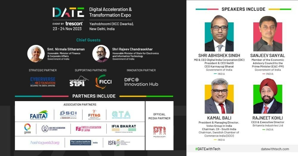 Hon'ble MoS Rajeev Chandrasekhar Joins India's Most Impactful Tech Event - DATE (Digital Acceleration and Transformation Expo)