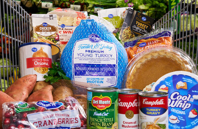 Kroger's Freshgiving basket feeds ten people at less than $5 per person.