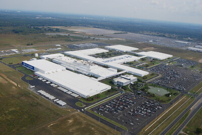 Ariel view of Hyundai Motor Manufacturing Alabama in Montgomery, Alabama.