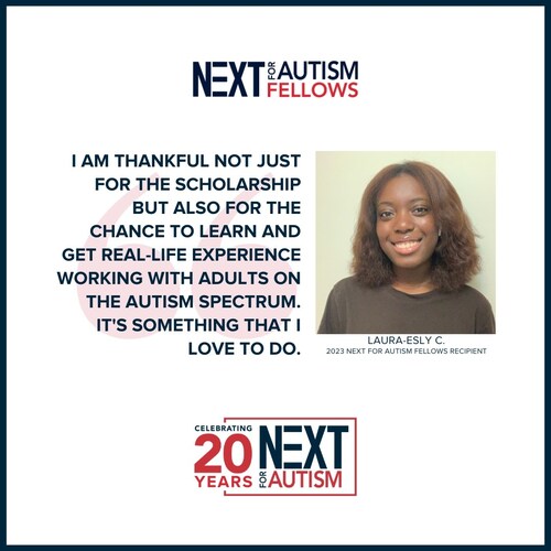 Laura-Esly C., NEXT for AUTISM FELLOWS recipient