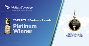 VisitorsCoverage, a 2023 Insurtech100 Company, Wins Prestigious Platinum TITAN Business Award for Product Innovation