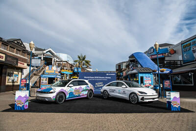 Hyundai Motor Group's Art Cars are being displayed at Pier 39, San Francisco, California (PRNewsfoto/Hyundai Motor Group) Hyundai Motor Group's Art Cars are being displayed at Pier 39, San Francisco, California (PRNewsfoto/Hyundai Motor Group)