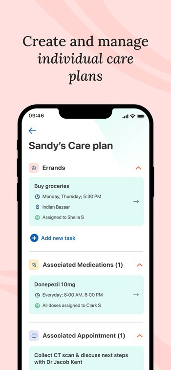 Kinary Caregiver App - Create and manage individual care plans