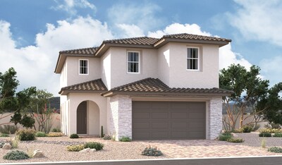 The two-story Cottonwood is one of five Richmond American floor plans available at Osprey Ridge at Summerlin in Las Vegas, Nevada.
