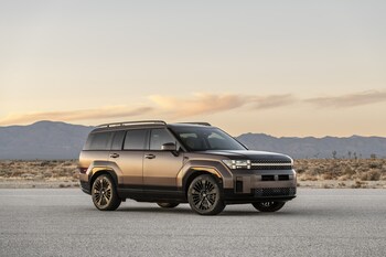 The Hyundai Santa Fe is photographed in California City, Calif. on Nov. 9, 2023.