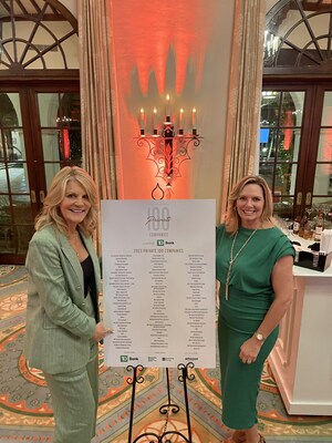 Cruise Planners Michelle Fee, CEO and Theresa Scalzitti, COO attend the South Florida Business Journal Top 100 Private Companies awards ceremony