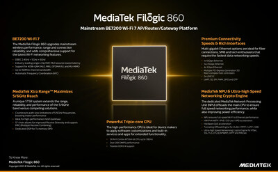 MediaTek Filogic 860 infographic
