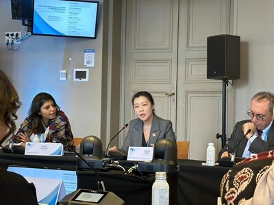Song Tingting at the 6th Paris Peace Forum (PRNewsfoto/Kuaishou Technology)