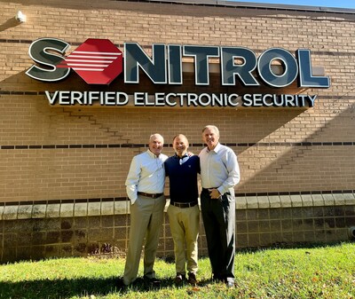 From left to right: Bill Price, Owner of Sonitrol of the Carolinas; Eric Garner, President of Pye-Barker's Alarm Division; and Wylie Fox, Owner of Sonitrol of the Carolinas.