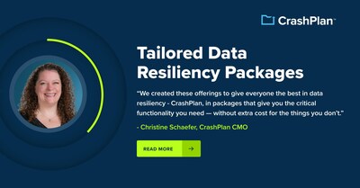 The new CrashPlan Essential and CrashPlan Professional packages give critical functionality without the extra cost.