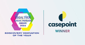 Casepoint Wins LegalTech Breakthrough "eDiscovery Innovation Of The Year" Award For Second Straight Year