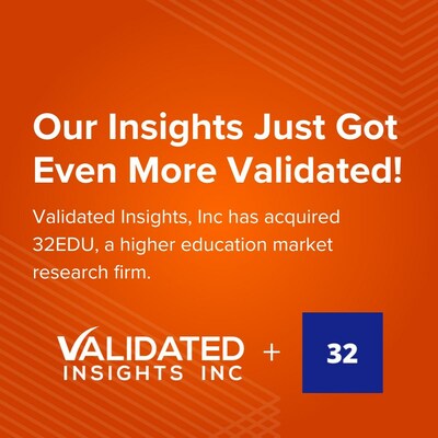 Validated Insights, Inc strategic acquisition of 32EDU enhances their capabilities, fostering innovation and excellence for their clients and the industry at large.
