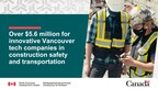 Government of Canada announces over $5.6 million for innovative Vancouver tech companies in construction safety and transportation