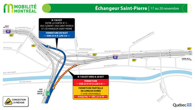5.  changeur Saint-Pierre, 17 au 20 novembre (Groupe CNW/Ministre des Transports et de la Mobilit durable)