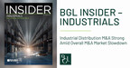 The BGL Industrials Insider -- Industrial Distribution M&A Strong Amid Overall M&A Market Slowdown