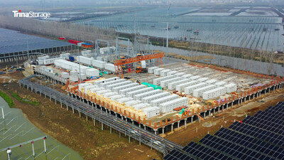 Sistema de almacenamiento de energía de 50 MWh para un proyecto de almacenamiento solar en el sector pesquero en la provincia de Hubei, China (PRNewsfoto/Trina Storage)