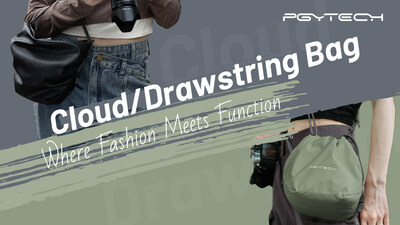 Fashion Meets Function: PGYTECH's New Mirrorless Camera Bags, OneGo Cloud Bag &amp; Drawstring Bag, Go Global