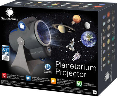 The Smithsonian Planetarium Projector projects a rotating star pattern of the northern sky.