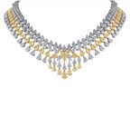 Beauvince Sunrise Suite Necklace in Platinum and Gold