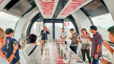An unforgettable experience awaited guests aboard Benromach's whisky masterclass in the air aboard the Singapore Flyer as part of Whisky Live Singapore 2023.