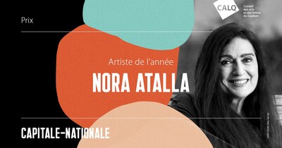 Nora Atalla remporte le Prix du CALQ - Artiste de l'anne dans la Capitale-Nationale. crdit photo : Yann Gachet (Groupe CNW/Conseil des arts et des lettres du Qubec)