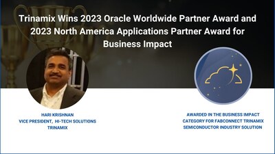 Trinamix Wins 2023 Oracle Worldwide Partner Award and 2023 North America Applications Partner Award for Business Impact