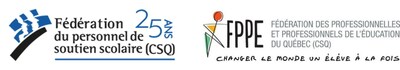 Logos de la FPSS-CSQ et de la FPPE-CSQ (Groupe CNW/Fdration du personnel de soutien scolaire (FPSS-CSQ))