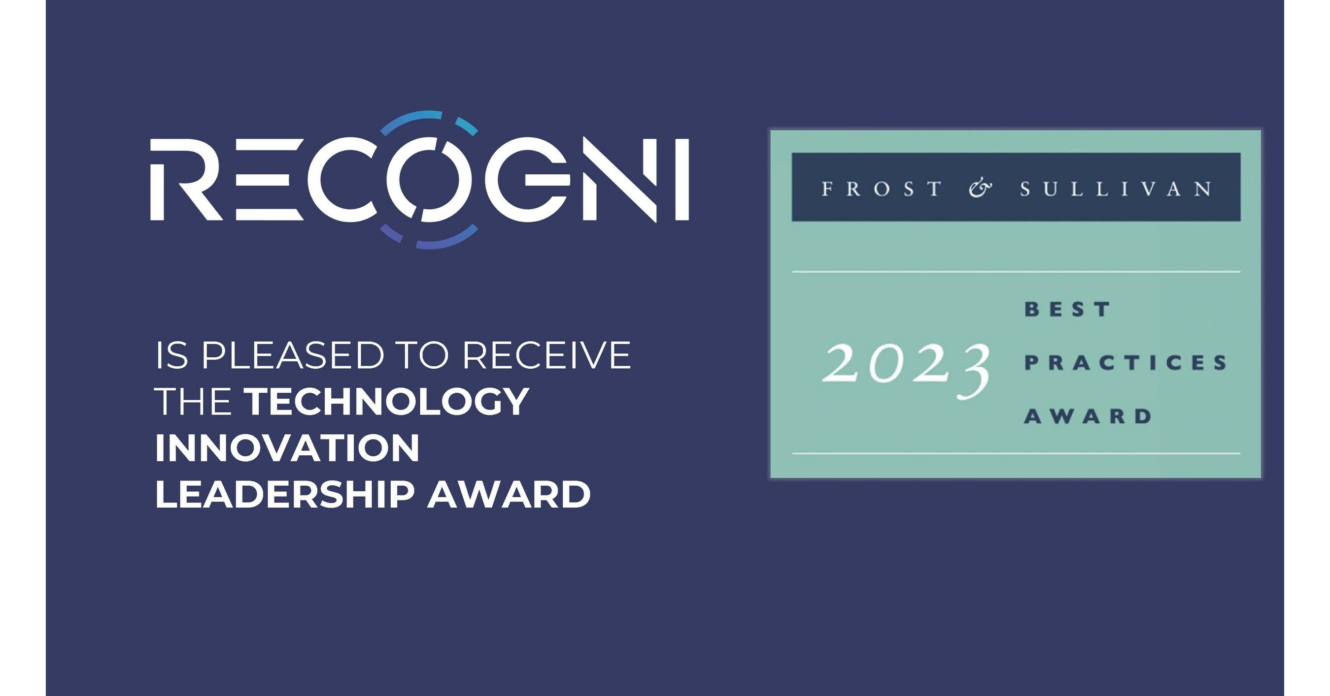 Recogni Receives Frost & Sullivan’s 2023 Technology Innovation Leadership Award