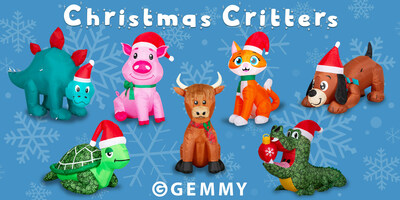 Decorate for Christmas with adorable critter characters from Gemmy!