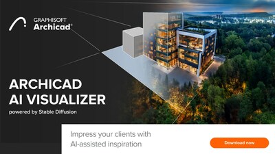 Graphisoft has launched Archicad AI Visualizer, powered by Stable Diffusion. It creates 3D visualizations during early design stages with a user-friendly interface.
