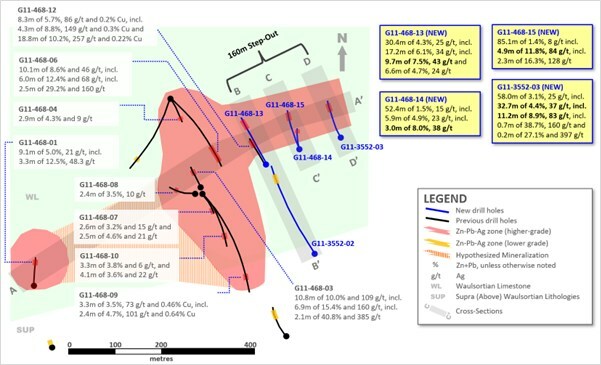 Exhibit 1. Plan View of New Step-Out Drill Holes at Ballywire Discovery, Ireland (CNW Group/Group Eleven Resources Corp.) Exhibit 1. Plan View of New Step-Out Drill Holes at Ballywire Discovery, Ireland (CNW Group/Group Eleven Resources Corp.)