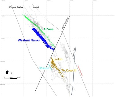 Figure 2: Beta Hunt plan showing location of Gold Mineral Resources as of September 30, 2023 (CNW Group/Karora Resources Inc.)