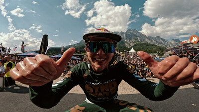 GoPro athlete Jackson Goldstone celebrates the final race of his rookie season in the exclusive 