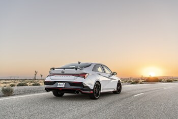 Refreshed Elantra N redesigned rear bumper fascia and diffuser