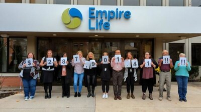Empire Life employees celebrate a record-breaking 2023 United Way campaign. (CNW Group/The Empire Life Insurance Company)