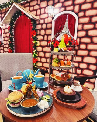 Indulge in a festive afternoon tea set at Amaya Food Gallery.