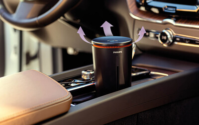 The Philips OlfaPure 7300 Car Aroma Diffuser uses advanced technologies to give drivers the ability to choose the scent inside their vehicle.