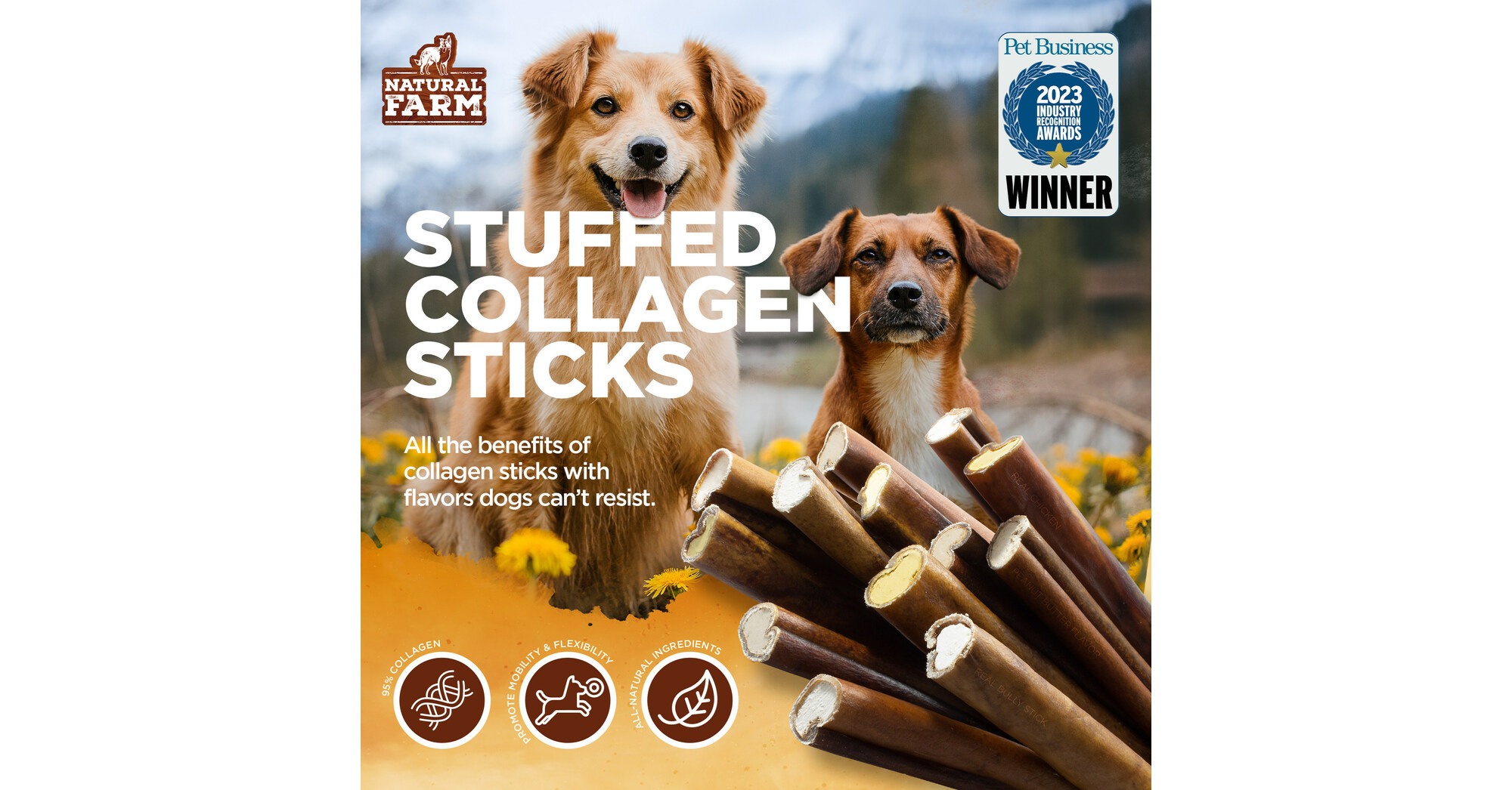 Natural Farm Celebrates Industry Recognition Award for Stuffed Collagen Sticks Natural Farm Celebrates Industry Recognition Award for Stuffed Collagen Sticks