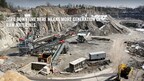 Photo of a mining quarry with a caption stating, "Zero downtime here means more generation of raw materials."