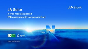 Produtos do tipo n da JA Solar aprovados na avaliação da EPD na Noruega e na Itália