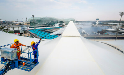 The final touches were made earlier this week to prepare Yas Marina Circuit for the F1 season finale