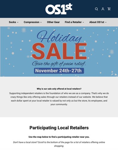 This Cyber Monday, OS1st is set to transform the retail dynamic, shifting its focus from online sales to significantly bolstering its local small business partners.