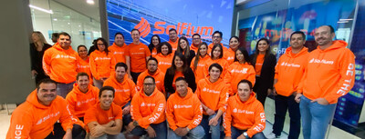 Solfium team at celebrates high-impact year and USD3 million seed financing round at the #BIVAPop event in Mexico City. (CNW Group/Solfium)