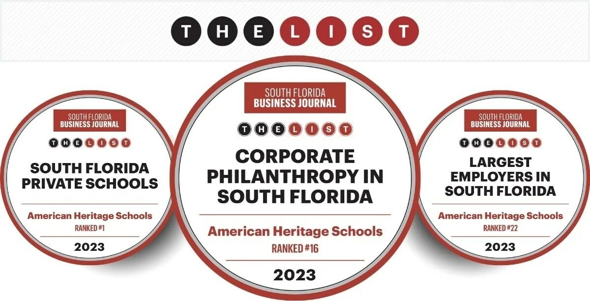 American Heritage Schools Has Been Recognized for its Philanthropic Distinctions in South Florida Business Journal's Annual Book of Lists 2023 - Vimarsana News