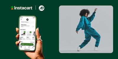 Partnership marks one of the first sports-fashion retailers to offer delivery of popular footwear and apparel brands in as fast as an hour via Instacart