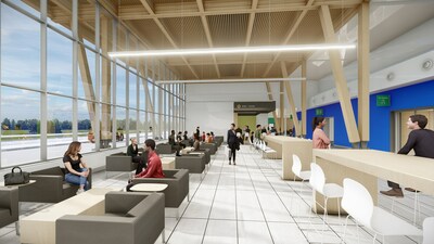 Reprsentation artistique du terminal passagers de l'aroport rgional de Thompson. (Groupe CNW/Canada Infrastructure Bank)