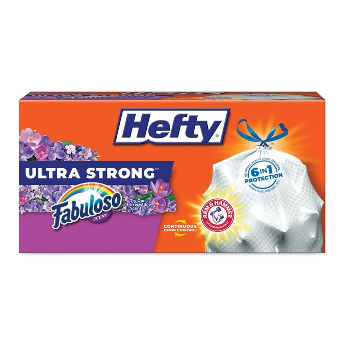 Hefty Ultra Strong 30G Multipurpose Trash Bags, Fabuloso Scent, 25ct