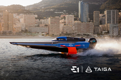 Un bateau de course RaceBird à moteur électrique de l'E1 Series (Groupe CNW/Taiga Motors Corporation)