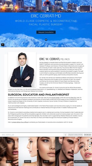 Prominent Facial Cosmetic and Reconstructive Plastic Surgeon Dr. Eric Cerrati Voted as One of Park City's Best Plastic Surgeons